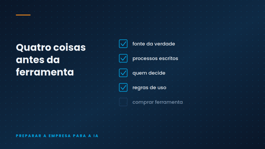 Ilustração conceitual — Como preparar a sua empresa para a IA: dados, processos, pessoas e governança
